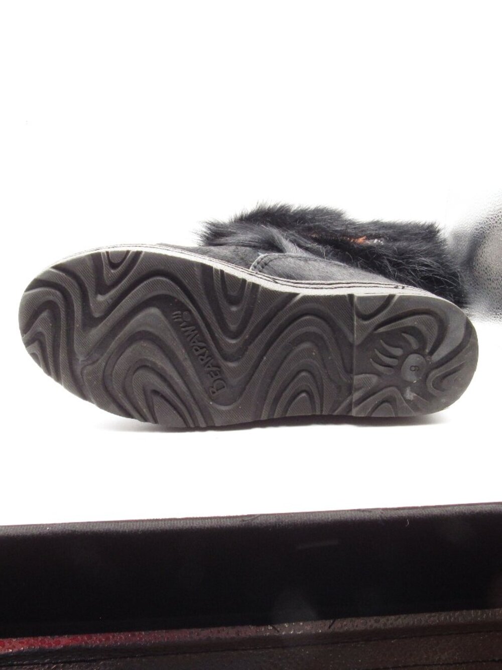 Bearpaw Kola II Sheepskin Black Goat Fur Women’s Winter Snow Lined Boots Size 9 - Picture 10 of 13
